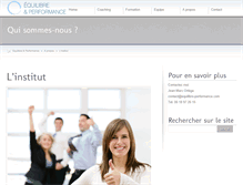 Tablet Screenshot of equilibre-performance.com